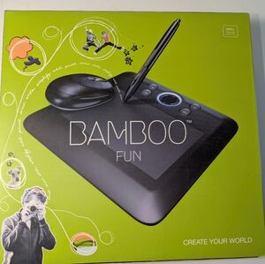 Wacom Bamboo Fun CTE450K USB Drawing Tablet with Pen & Mouse, Black